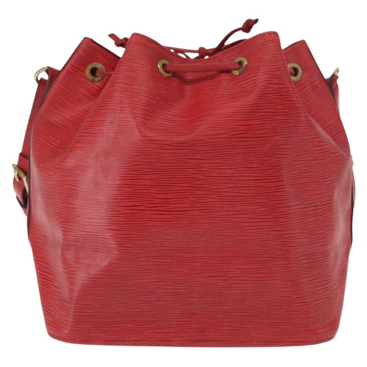 Louis Vuitton Petit Noe Handbag Epi Leather Red Leather Shoulder Bag Bag (Pre-Owned)