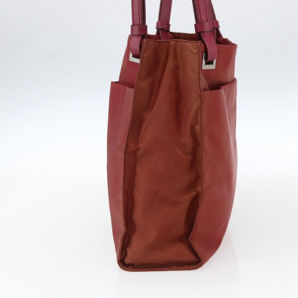 Prada Vintage Tote Tessuto Red Nylon Tote Bag Bag (Pre-Owned)