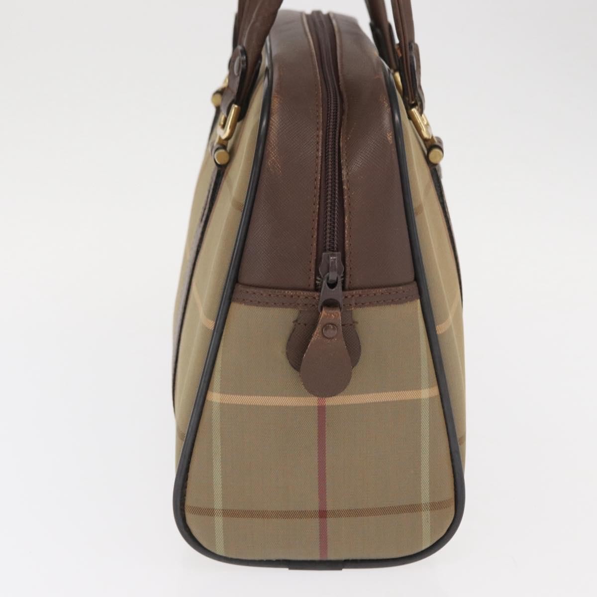 Burberry Nova Handbag Canvas Khaki Canvas Handbag (Pre-Owned)