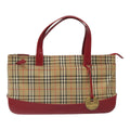 Burberry Nova Check Handbag Nova Check Canvas And Leather Beige Canvas Handbag (Pre-Owned)