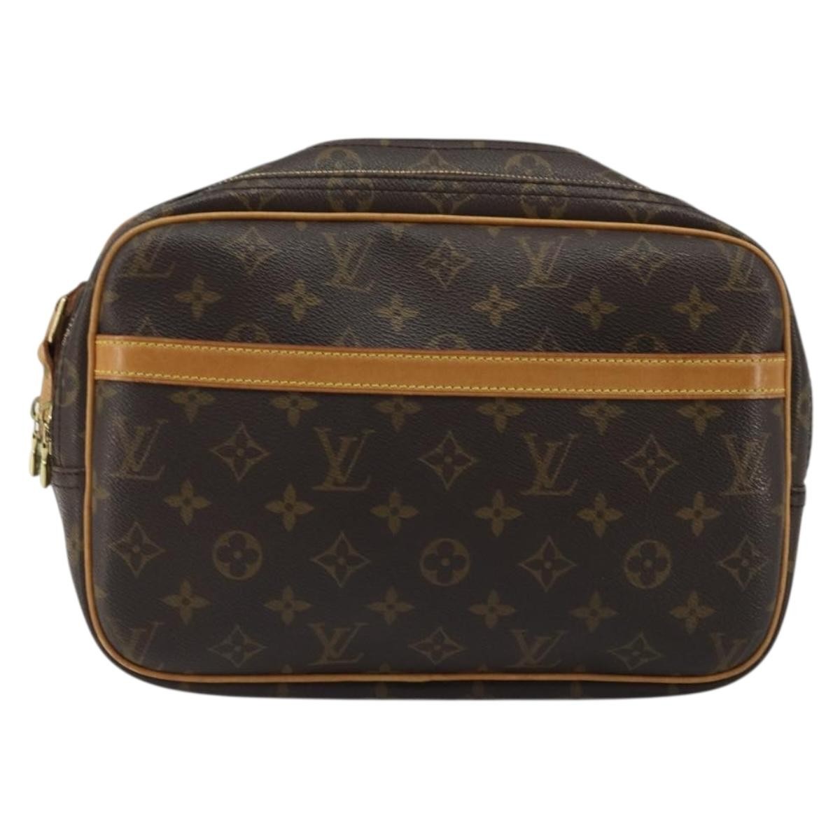 Louis Vuitton Reporter Bag Monogram Canvas Brown Canvas Shoulder Bag Bag (Pre-Owned)