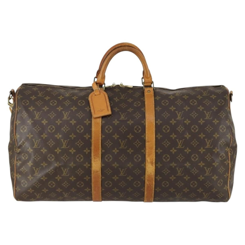 Louis Vuitton Keepall Bandouliere Bag Monogram Canvas Brown Canvas Travel Bag Bag (Pre-Owned)