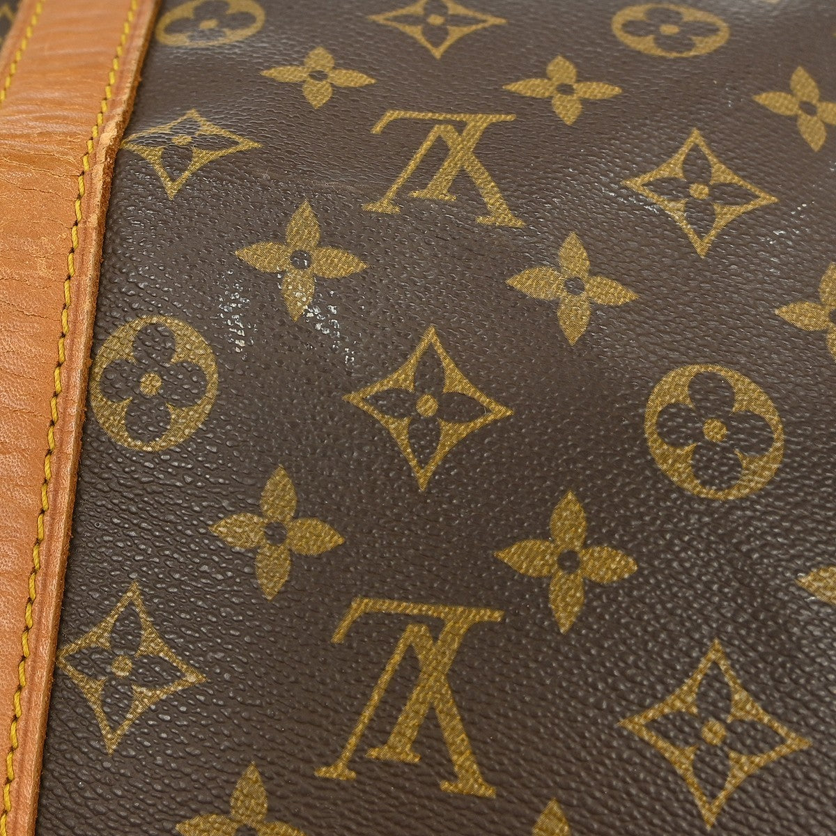 Louis Vuitton Keepall Bag Monogram Canvas Brown Canvas Travel Bag Bag (Pre-Owned)