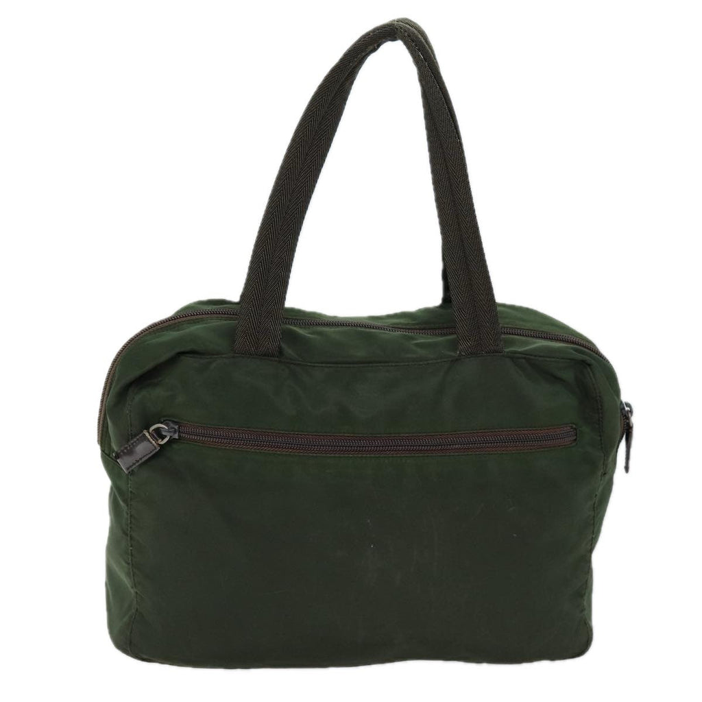 Prada Bowling Shoulder Bag Tessuto Khaki Nylon Handbag (Pre-Owned)