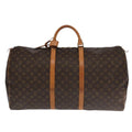Louis Vuitton Keepall Bag Monogram Canvas Brown Canvas Travel Bag Bag (Pre-Owned)