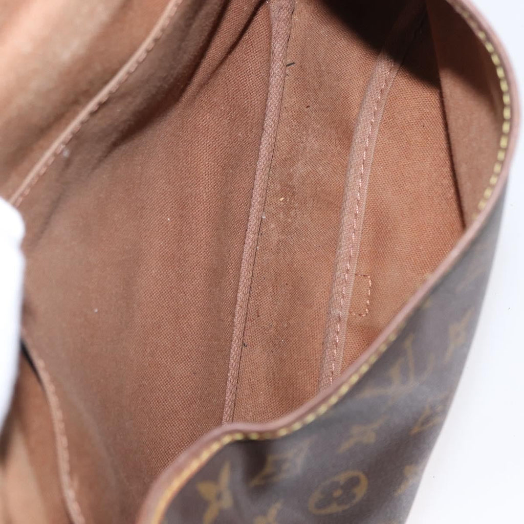 Louis Vuitton Saumur Handbag Monogram Canvas Brown Canvas Shoulder Bag Bag (Pre-Owned)