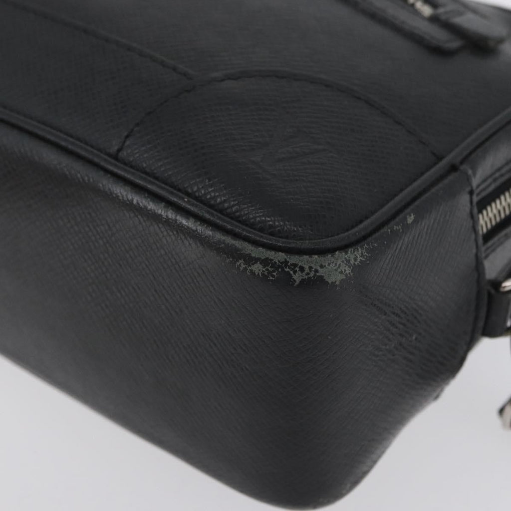 Louis Vuitton Pavel Handbag Taiga Leather Black Leather Clutche & Pouche Bag (Pre-Owned)