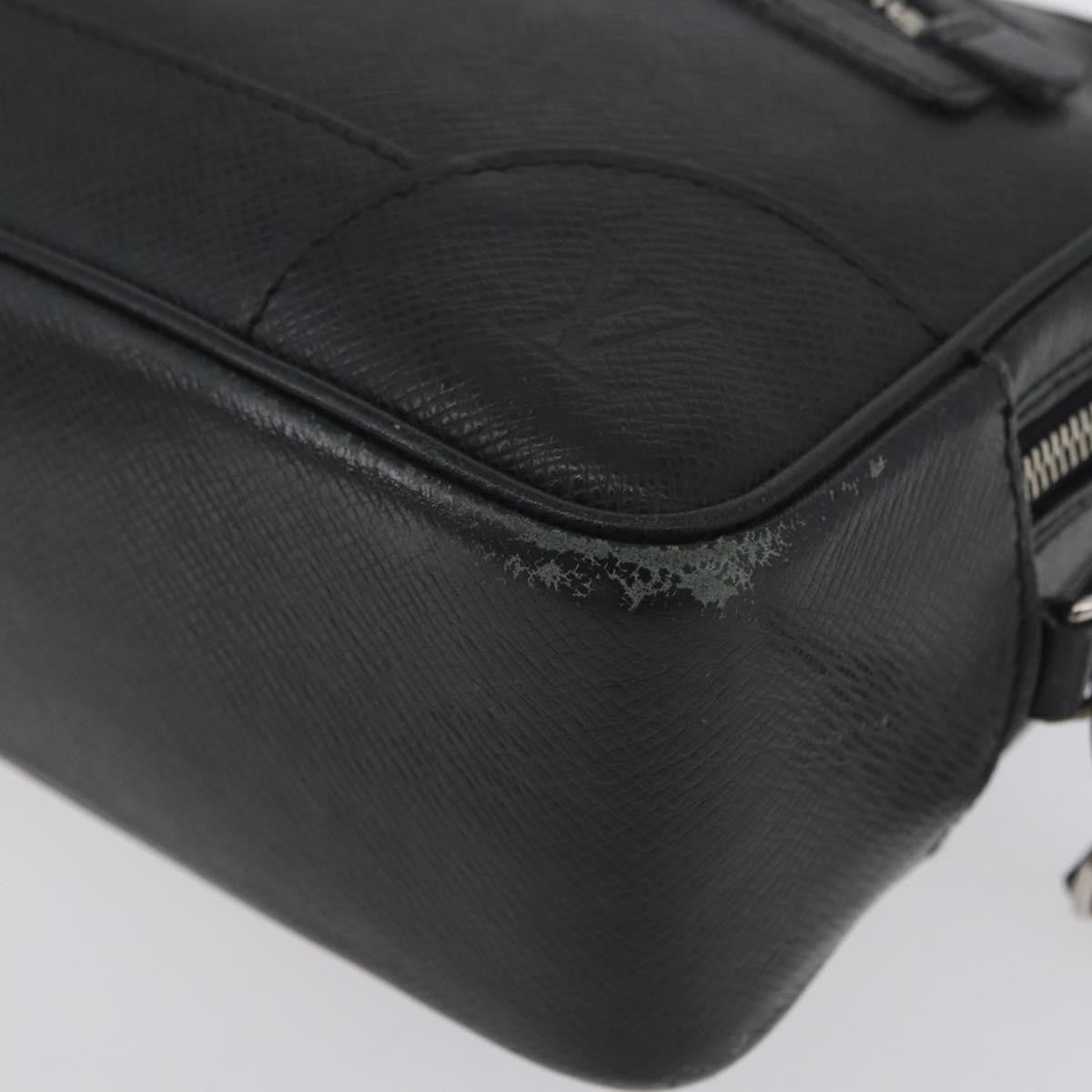 Louis Vuitton Pavel Handbag Taiga Leather Black Leather Clutche & Pouche Bag (Pre-Owned)