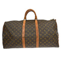 Louis Vuitton Keepall Bag Monogram Canvas Brown Canvas Travel Bag Bag (Pre-Owned)