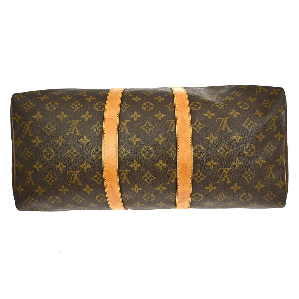 Louis Vuitton Keepall Bag Monogram Canvas Brown Canvas Travel Bag Bag (Pre-Owned)