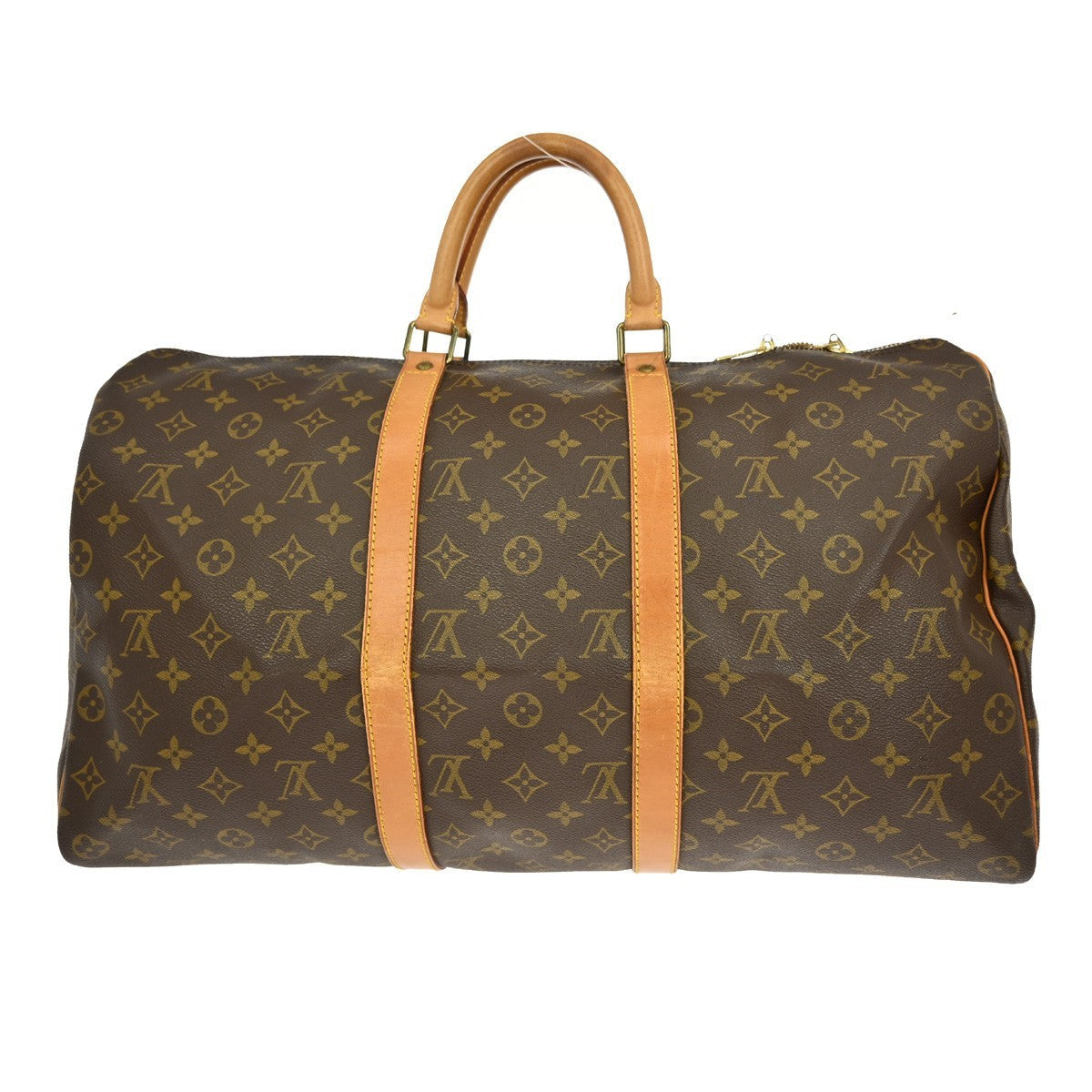 Louis Vuitton Keepall Bag Monogram Canvas Brown Canvas Travel Bag Bag (Pre-Owned)