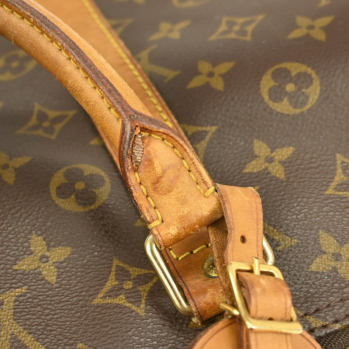 Louis Vuitton Keepall Bag Monogram Canvas Brown Canvas Travel Bag Bag (Pre-Owned)