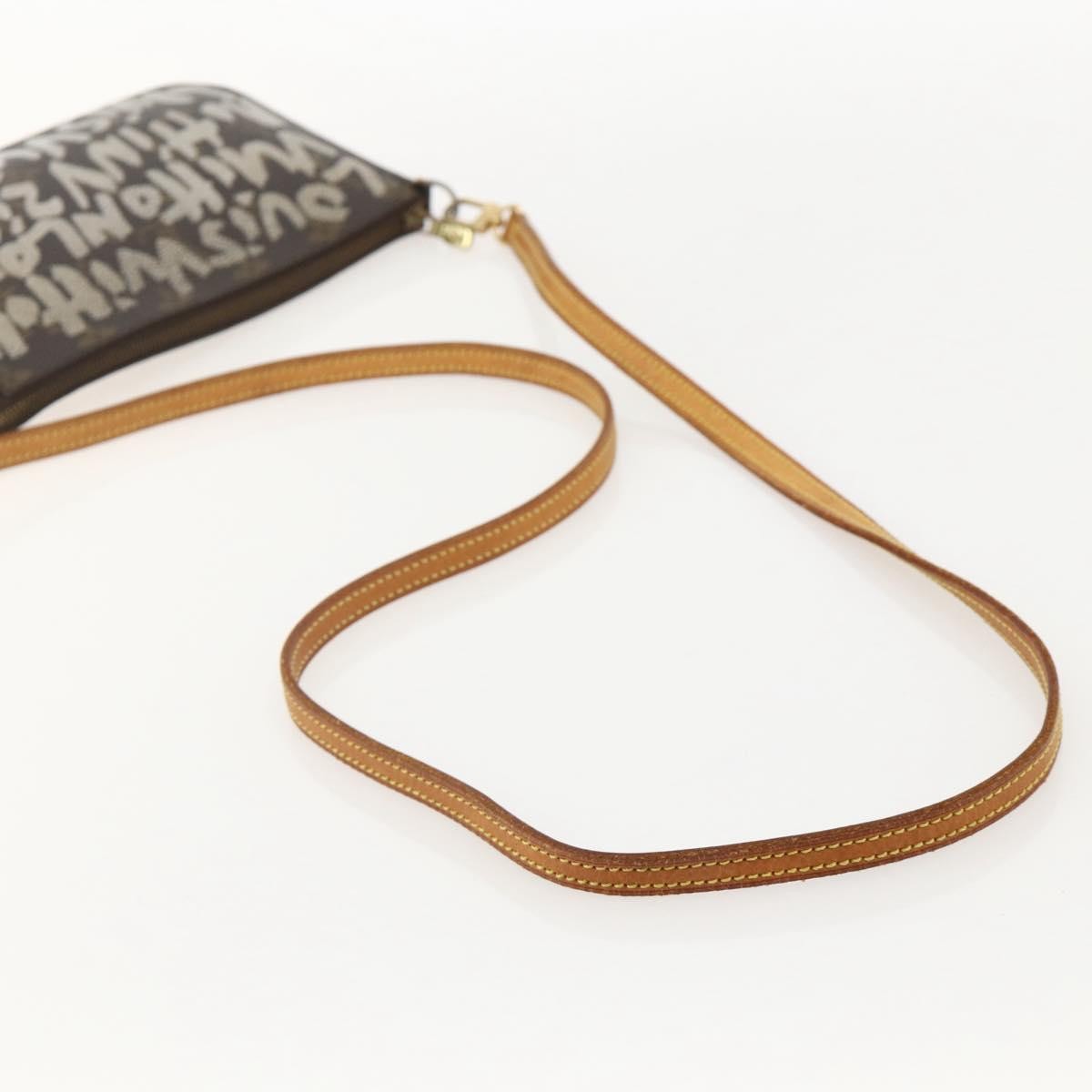 Louis Vuitton Pochette Accessoires Limited Edition Monogram Graffiti Brown Canvas Clutche & Pouche Bag (Pre-Owned)
