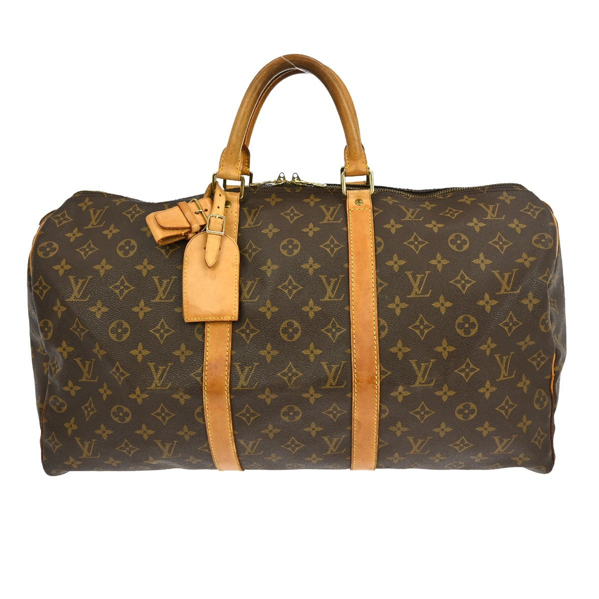 Louis Vuitton Keepall Bag Monogram Canvas Brown Canvas Travel Bag Bag (Pre-Owned)