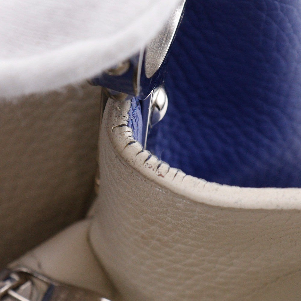 Louis Vuitton Capucines Bag Leather Blue Leather Handbag (Pre-Owned)