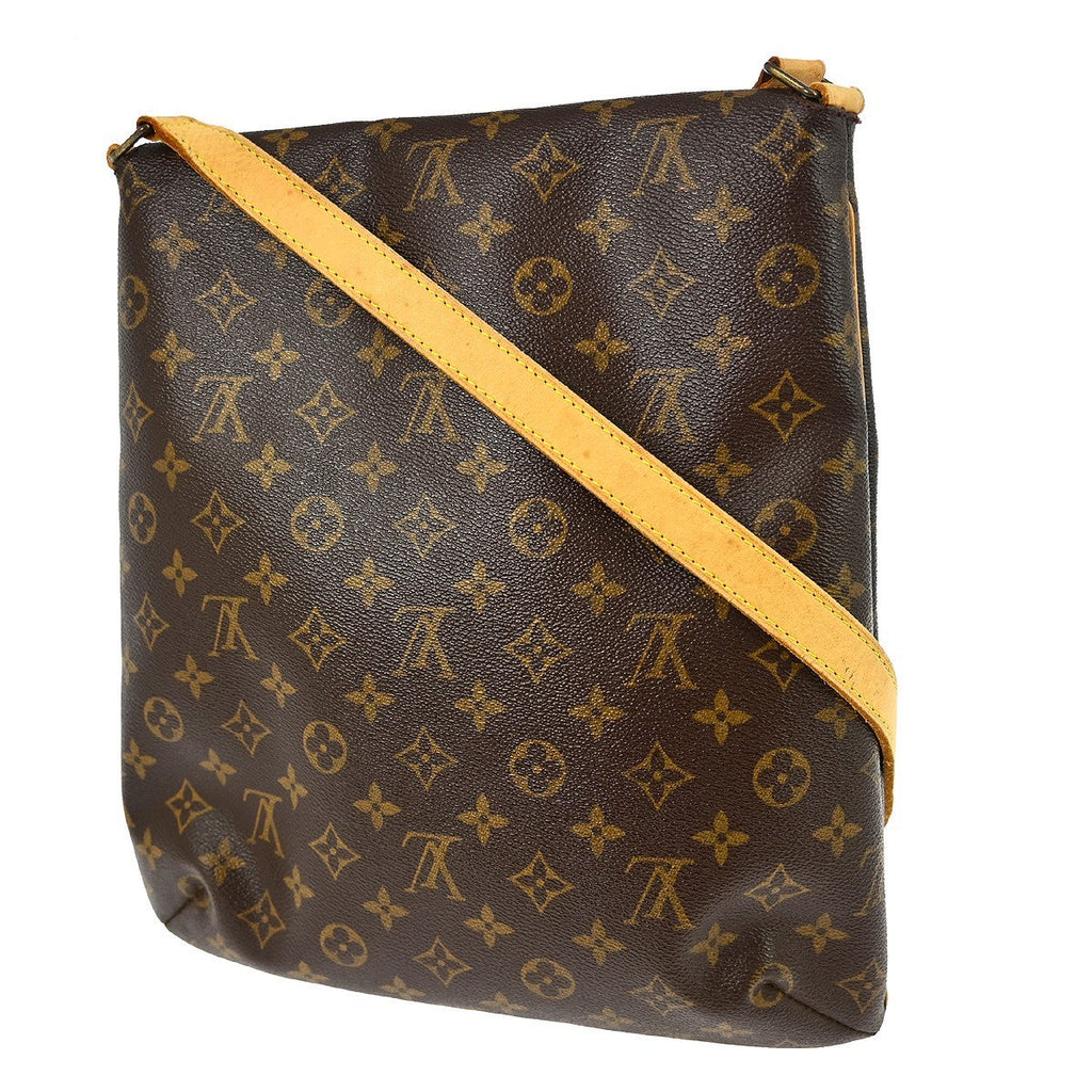Louis Vuitton Musette Handbag Monogram Canvas Brown Canvas Shoulder Bag Bag (Pre-Owned)