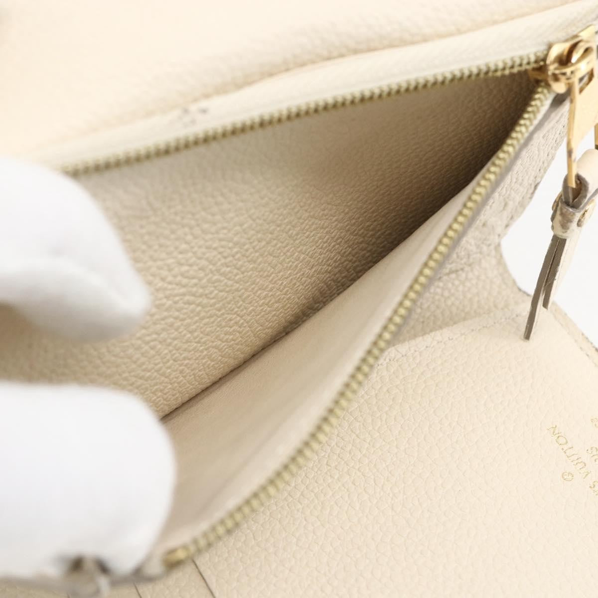 Louis Vuitton Zoe Wallet Monogram Empreinte Leather Beige Leather Wallets Accessory (Pre-Owned)