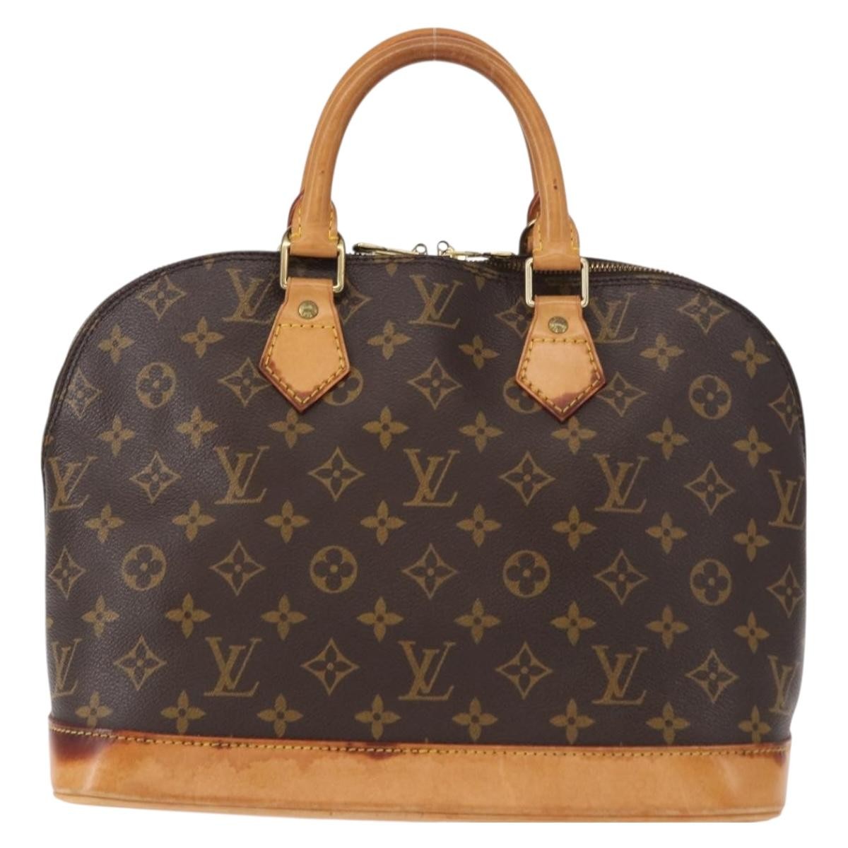 Louis Vuitton Alma Handbag Monogram Canvas Brown Canvas Handbag (Pre-Owned)