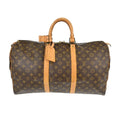 Louis Vuitton Keepall Bag Monogram Canvas Brown Canvas Travel Bag Bag (Pre-Owned)