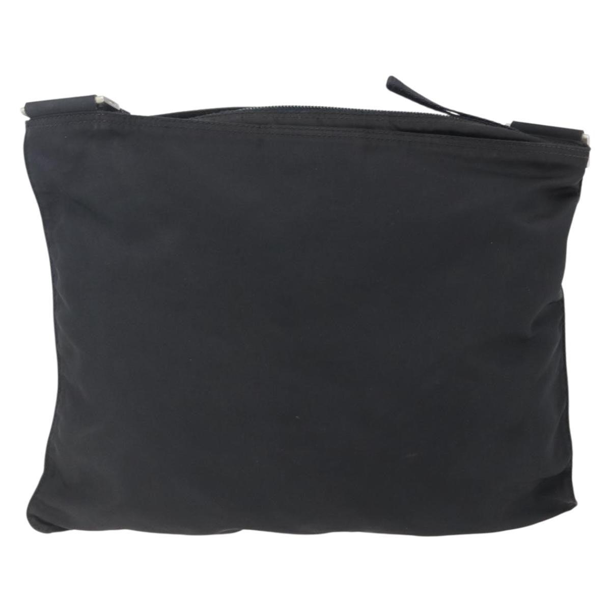 Prada Flat Messenger Bag Tessuto Black Nylon Shoulder Bag Bag (Pre-Owned)