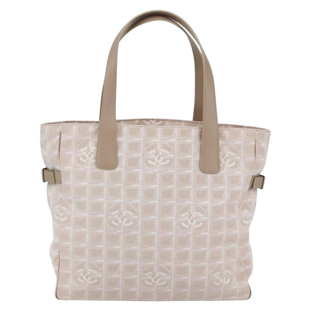 Chanel Travel Line Tote Nylon Pink Canvas Bag (Pre-Owned)