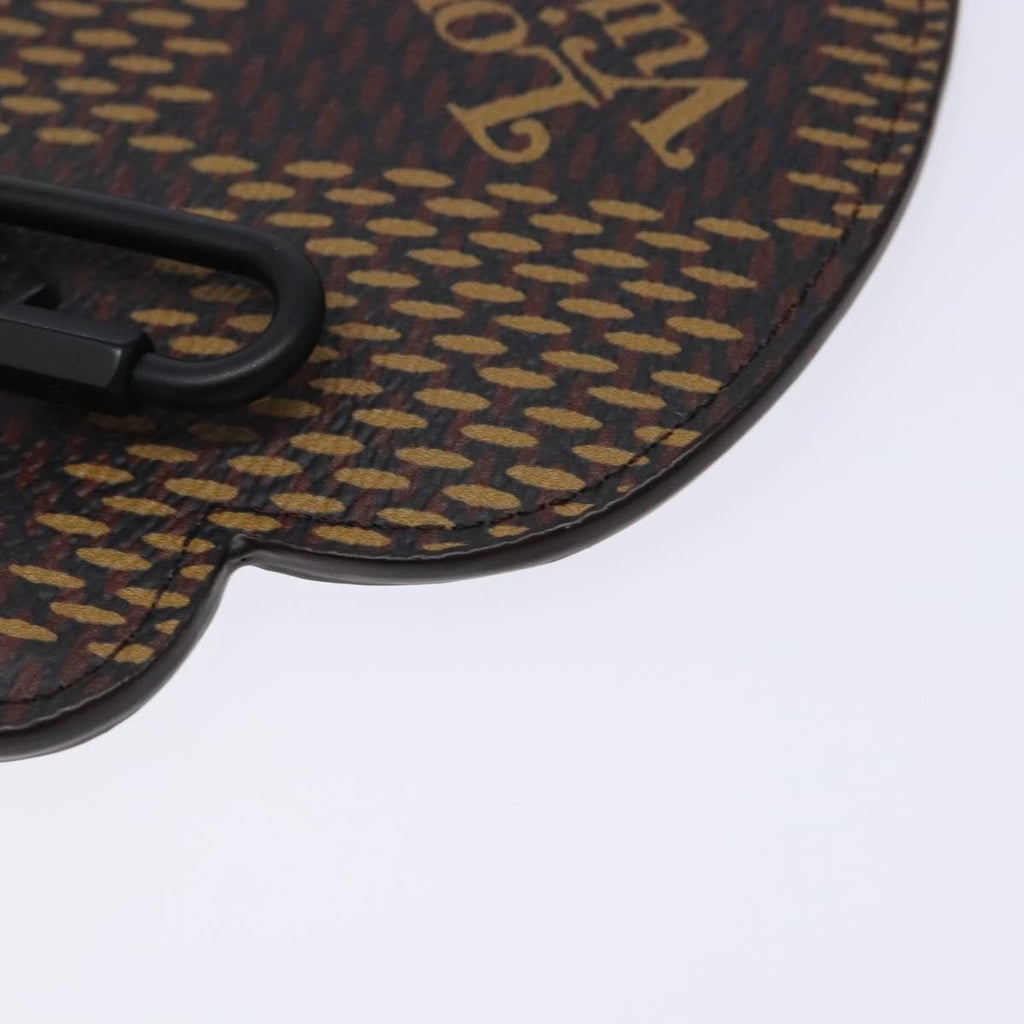 Louis Vuitton Nigo Duck Coin Holder Printed Leather And Limited Edition Giant Damier Black Canvas Wallets Accessory (Pre-Owned)