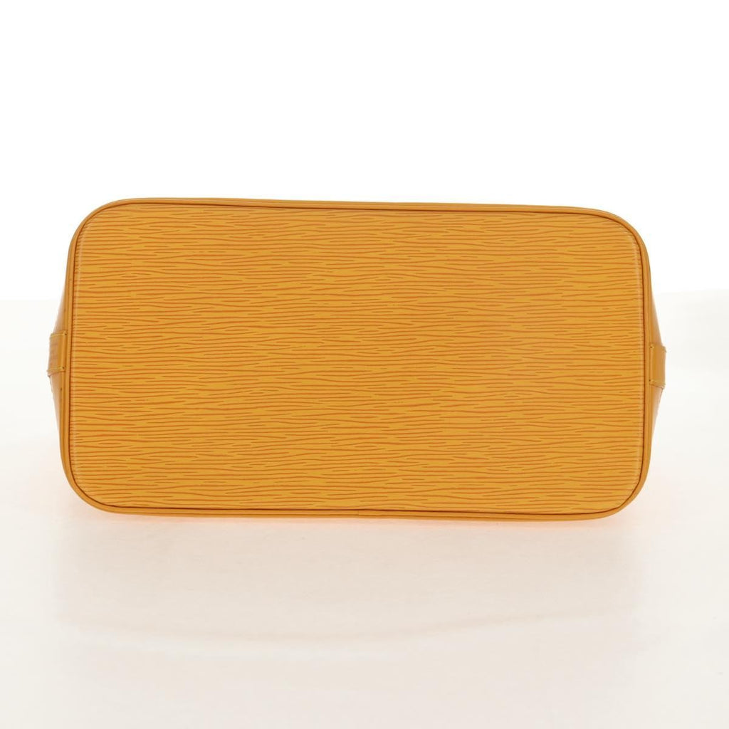 Louis Vuitton Alma Handbag Epi Leather Yellow Leather Handbag (Pre-Owned)