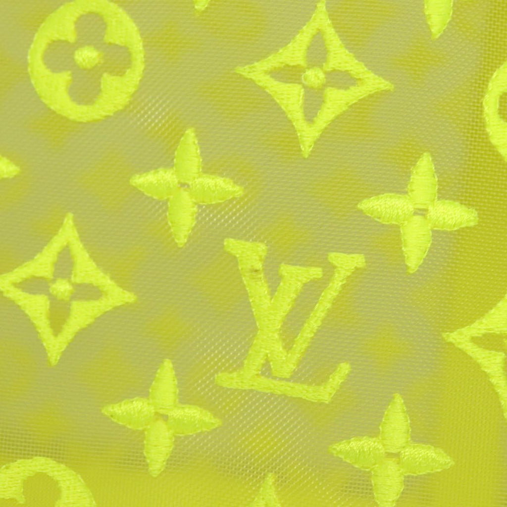 Louis Vuitton Keepall Bandouliere Bag Monogram See Through Mesh Yellow Canvas Travel Bag Bag (Pre-Owned)