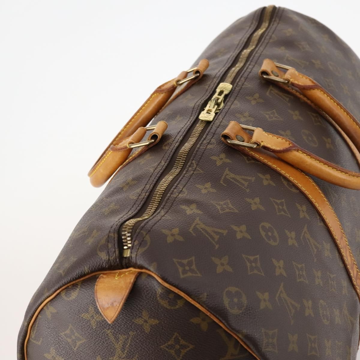 Louis Vuitton Keepall Bag Monogram Canvas Brown Canvas Travel Bag Bag (Pre-Owned)