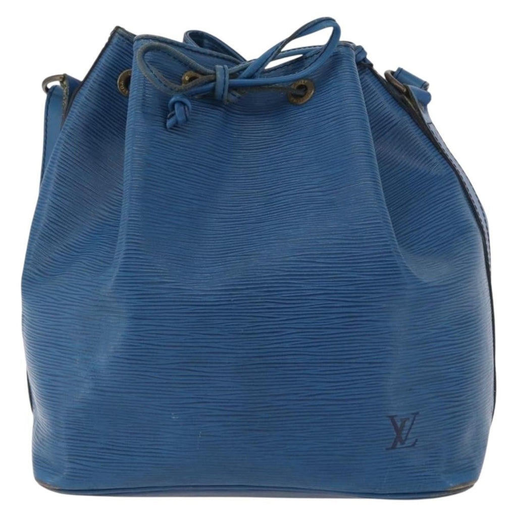 Louis Vuitton Petit Noe Nm Handbag Epi Leather Blue Leather Shoulder Bag Bag (Pre-Owned)