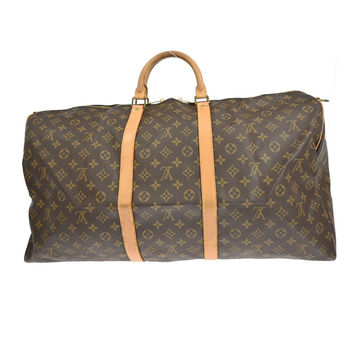 Louis Vuitton Keepall Bandouliere Bag Monogram Canvas Brown Canvas Travel Bag Bag (Pre-Owned)