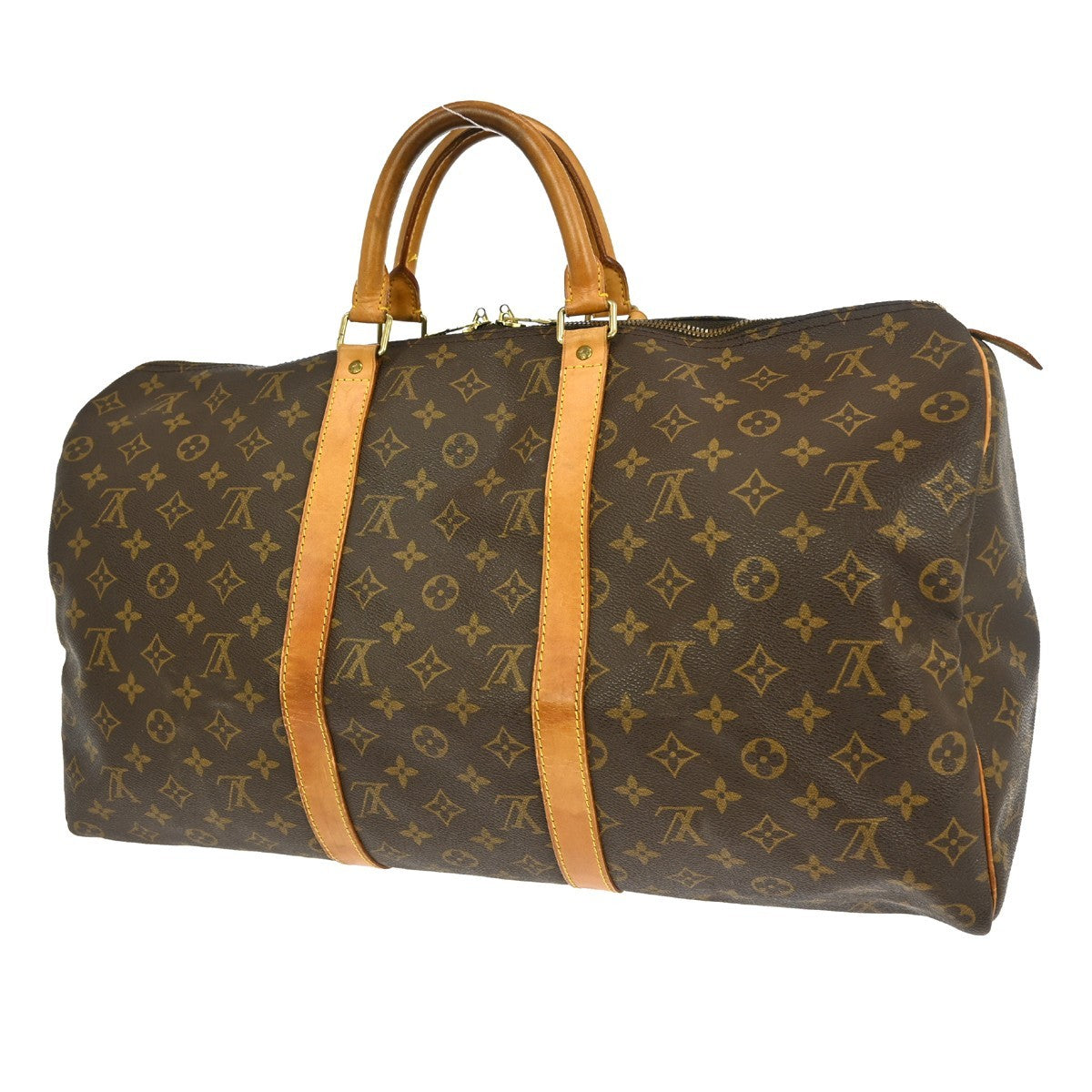 Louis Vuitton Keepall Bag Monogram Canvas Brown Canvas Travel Bag Bag (Pre-Owned)