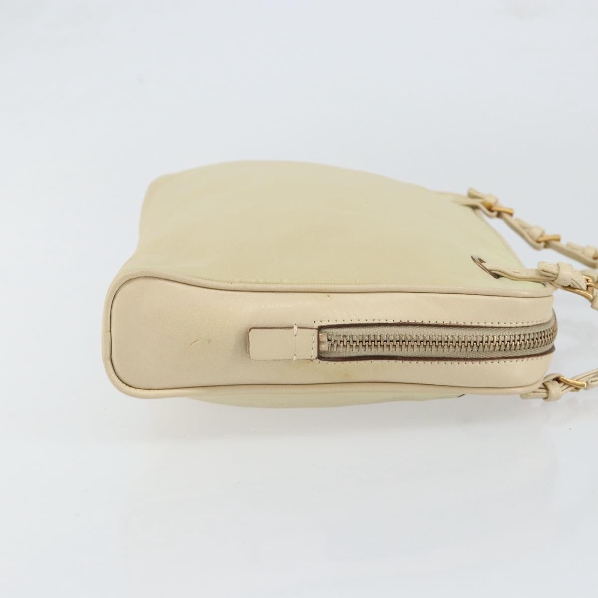 Prada Vintage Handbag Tessuto Beige Nylon Handbag (Pre-Owned)