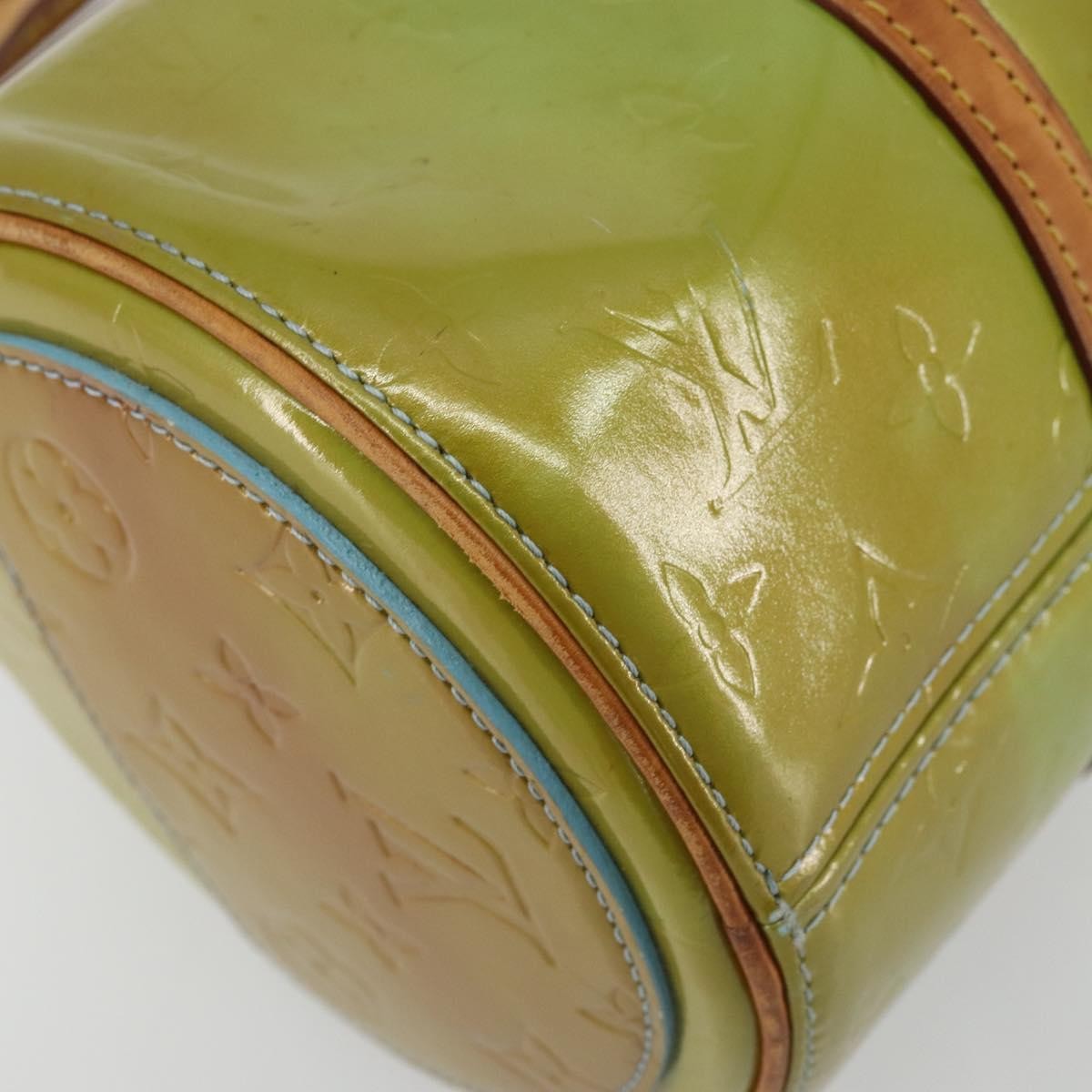 Louis Vuitton Bedford Handbag Monogram Vernis Green Patent_Leather Handbag (Pre-Owned)