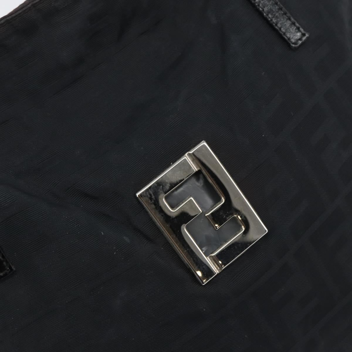 Fendi Zucca Tote Bag Canvas Black Canvas Tote Bag Bag (Pre-Owned)