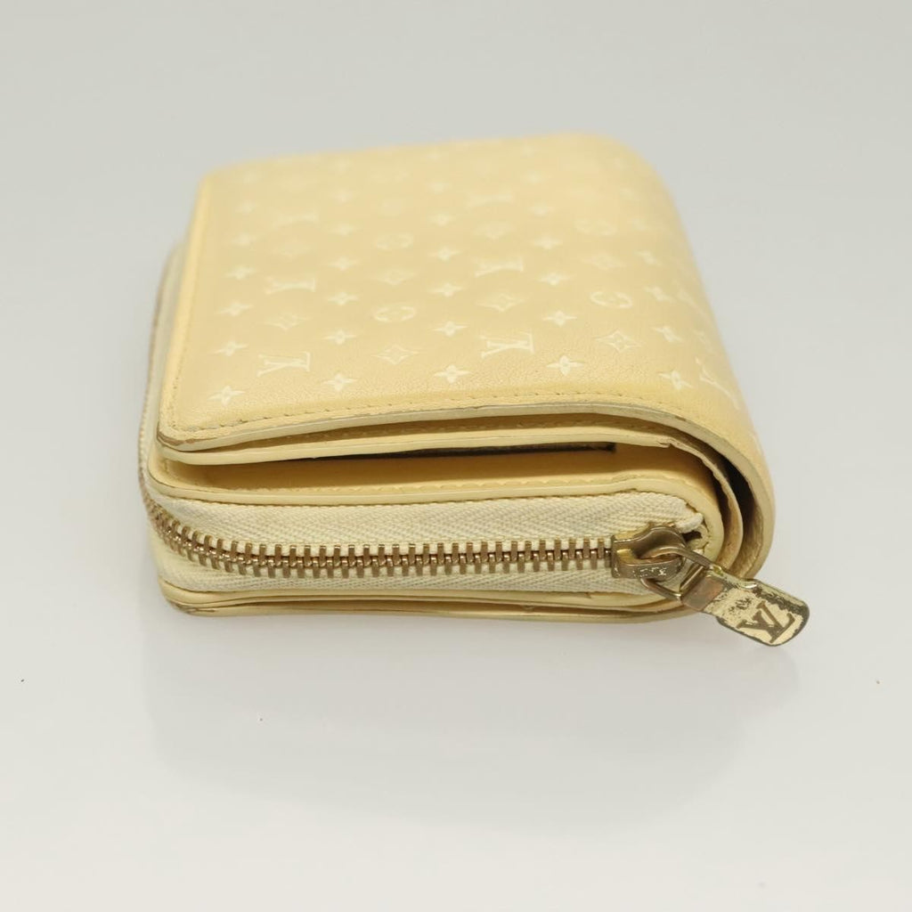 Louis Vuitton Lou Wallet Nanogram Leather Beige Leather Wallets Accessory (Pre-Owned)