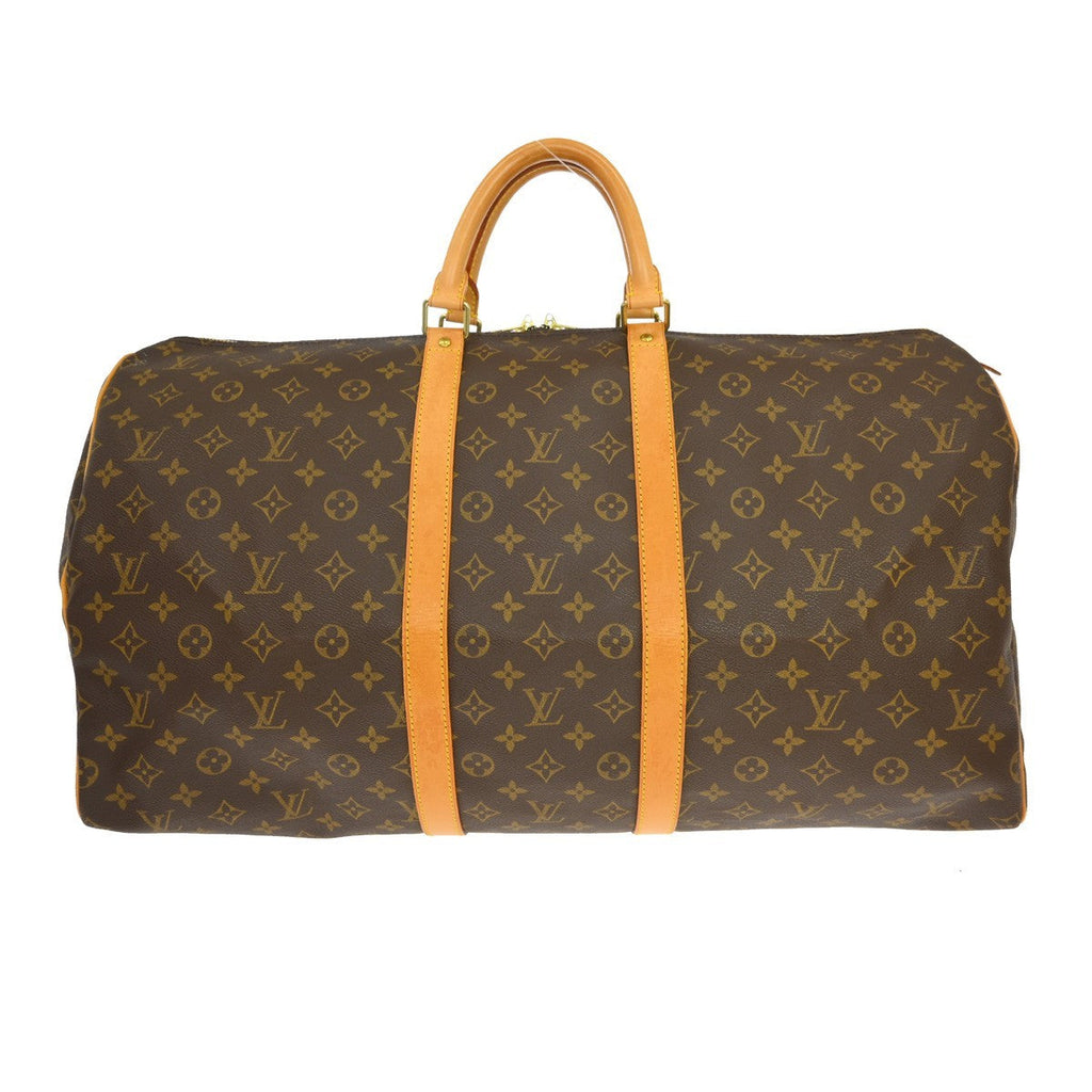 Louis Vuitton Keepall Bag Monogram Canvas Brown Canvas Travel Bag Bag (Pre-Owned)