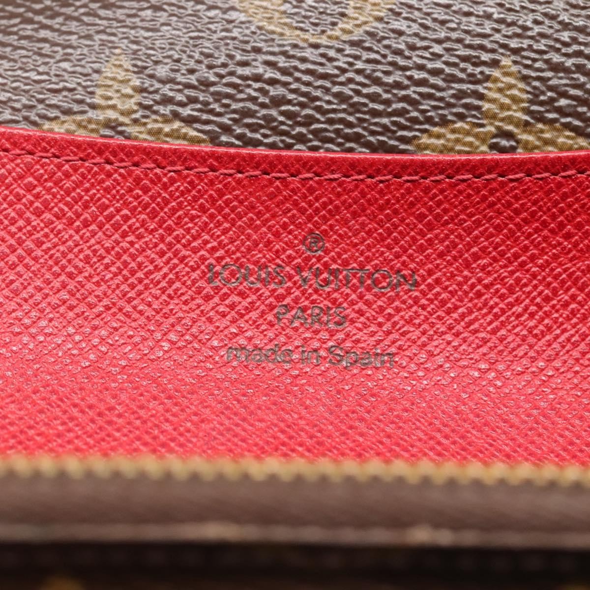 Louis Vuitton Emilie Wallet Monogram Canvas Red Canvas Wallets Accessory (Pre-Owned)