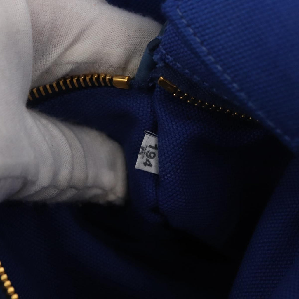 Prada Canapa Open Tote Canvas Blue Canvas Tote Bag Bag (Pre-Owned)