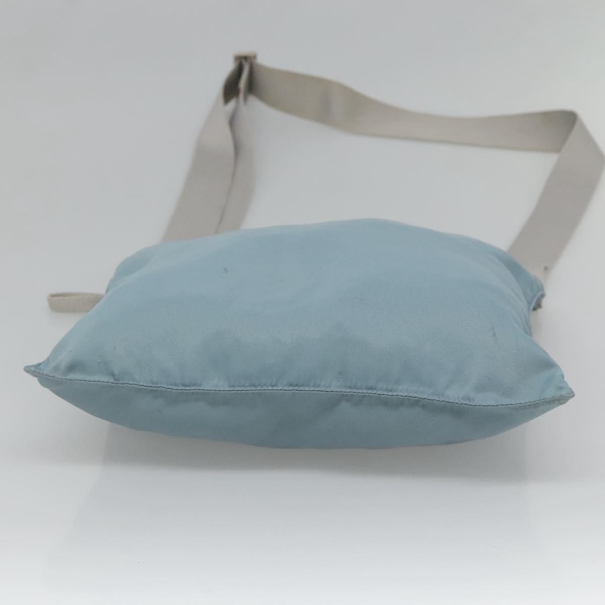 Prada Flat Messenger Bag Tessuto Blue Nylon Shoulder Bag Bag (Pre-Owned)