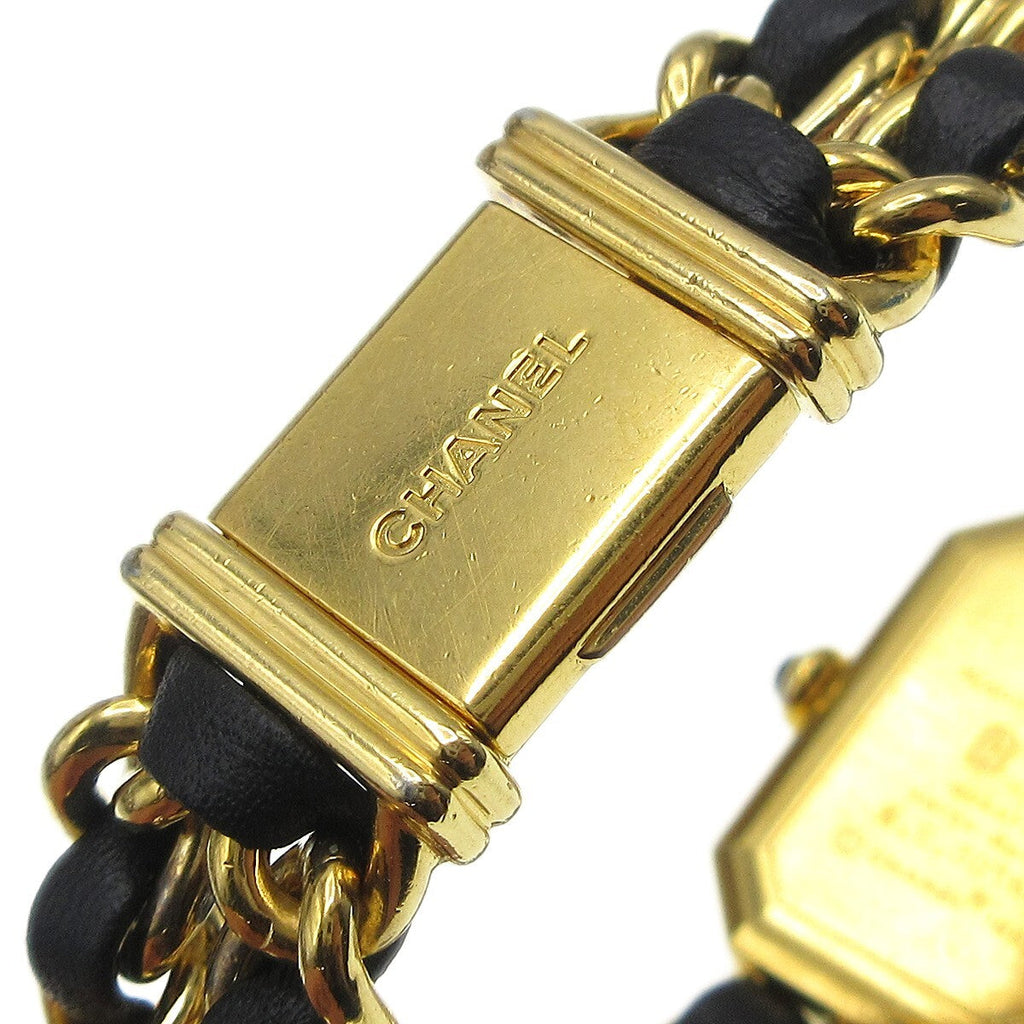 Chanel Premiere Rock Quartz Watch Plated Metal And Leather Watch (Pre-Owned)