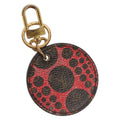 Louis Vuitton Pumpkin Bag Charm And Key Holder Yayoi Kusama Pumpkins Leather Brown Canvas Charms And Keychains Accessory (Pre-Owned)