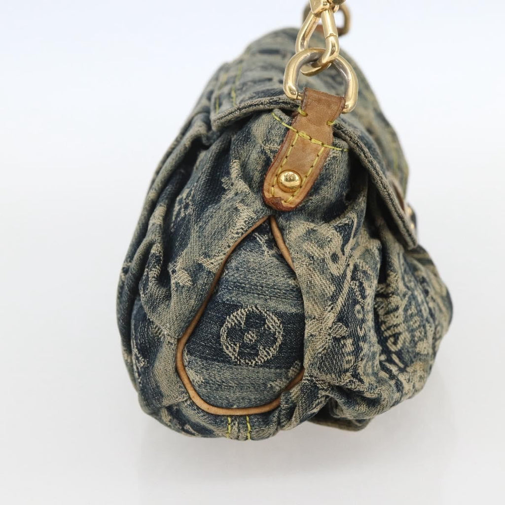 Louis Vuitton Pleaty Raye Handbag Striped Monogram Denim Blue Denim_Jeans Shoulder Bag Bag (Pre-Owned)