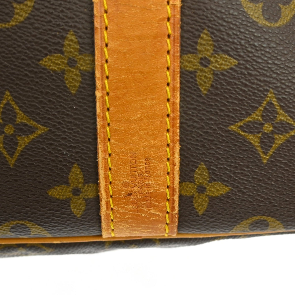 Louis Vuitton Keepall Bandouliere Bag Monogram Canvas Brown Canvas Travel Bag Bag (Pre-Owned)