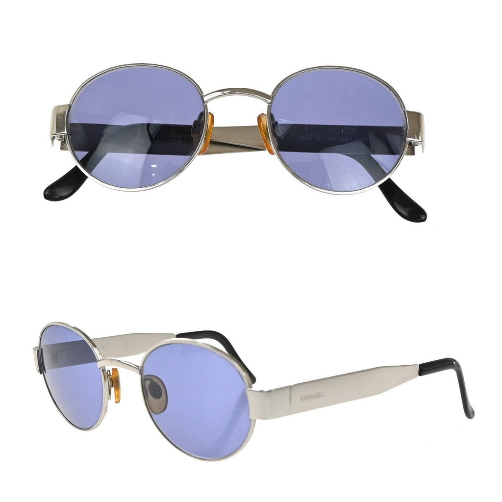 Chanel Chanel Logo Sunglasses Eye Wear Plastic Blue Metal Sunglasse Accessory (Pre-Owned)