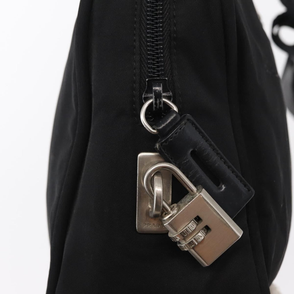 Prada Bowling Shoulder Bag Tessuto Black Nylon Shoulder Bag Bag (Pre-Owned)