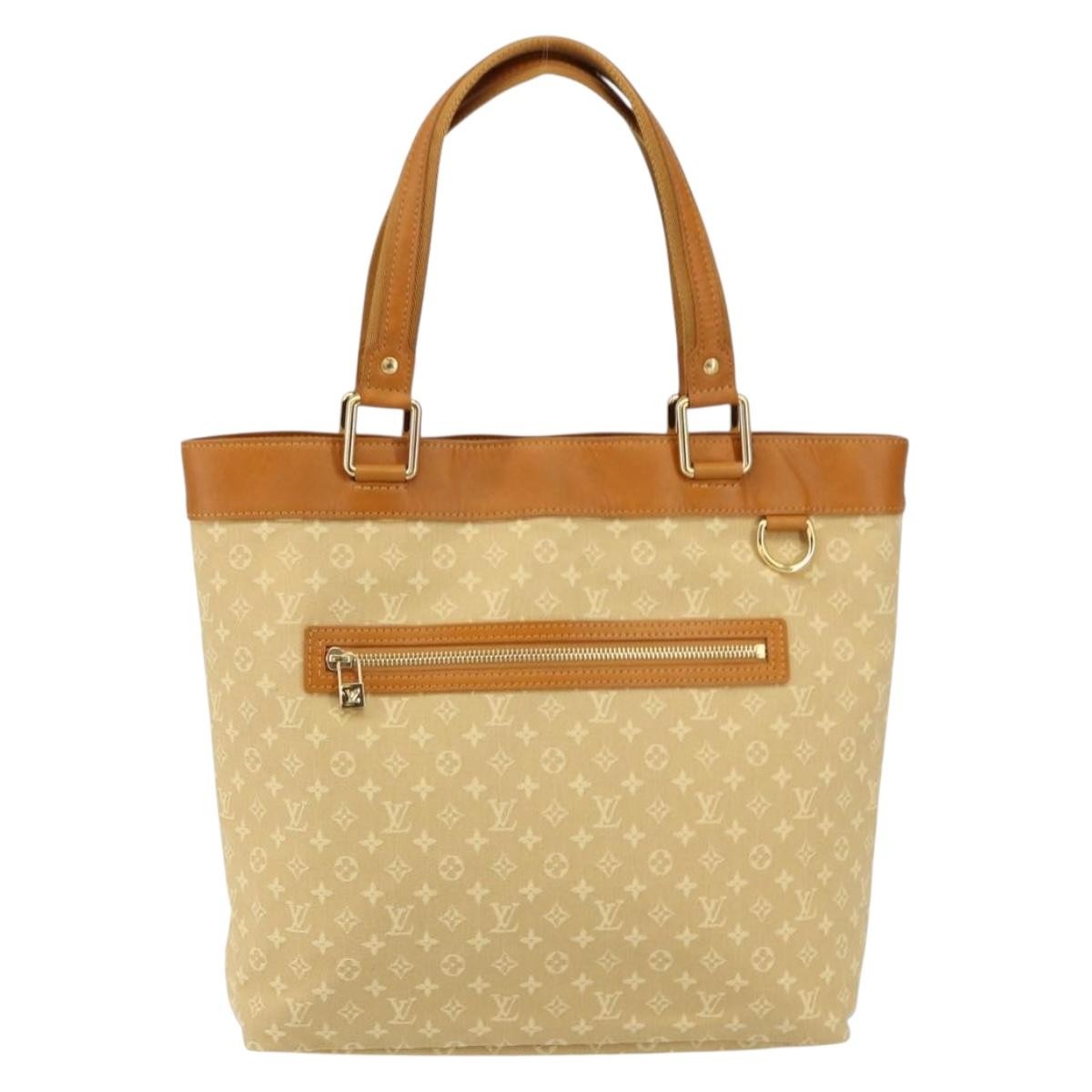 Louis Vuitton Lucille Handbag Mini Lin Beige Canvas Tote Bag Bag (Pre-Owned)