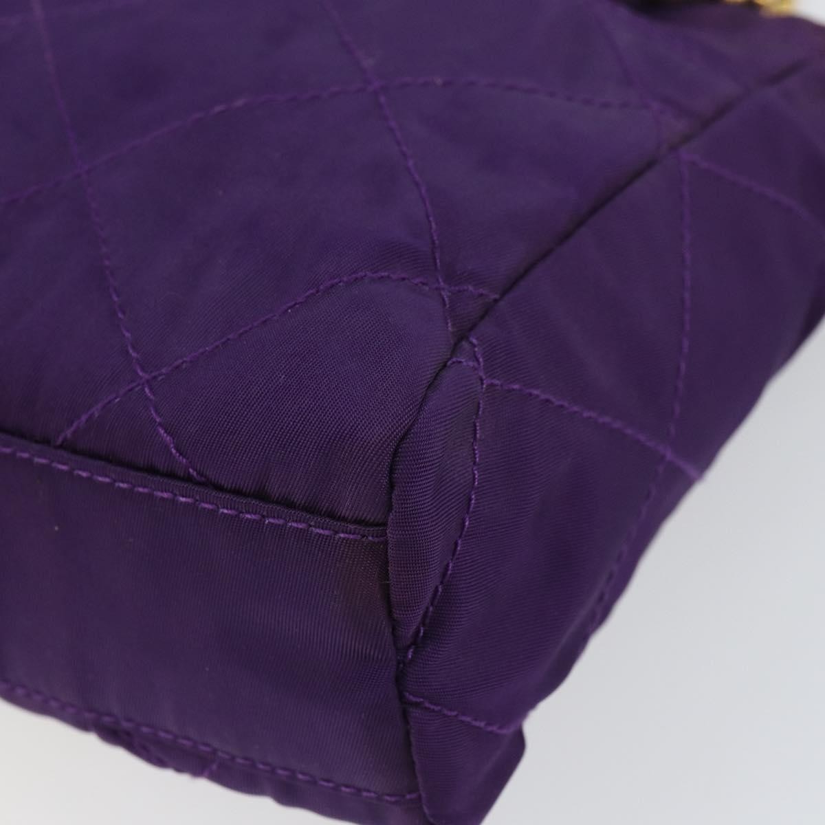 Prada Re-Edition 1995 Chain Tote Quilted Re-Nylon Purple Nylon Shoulder Bag Bag (Pre-Owned)