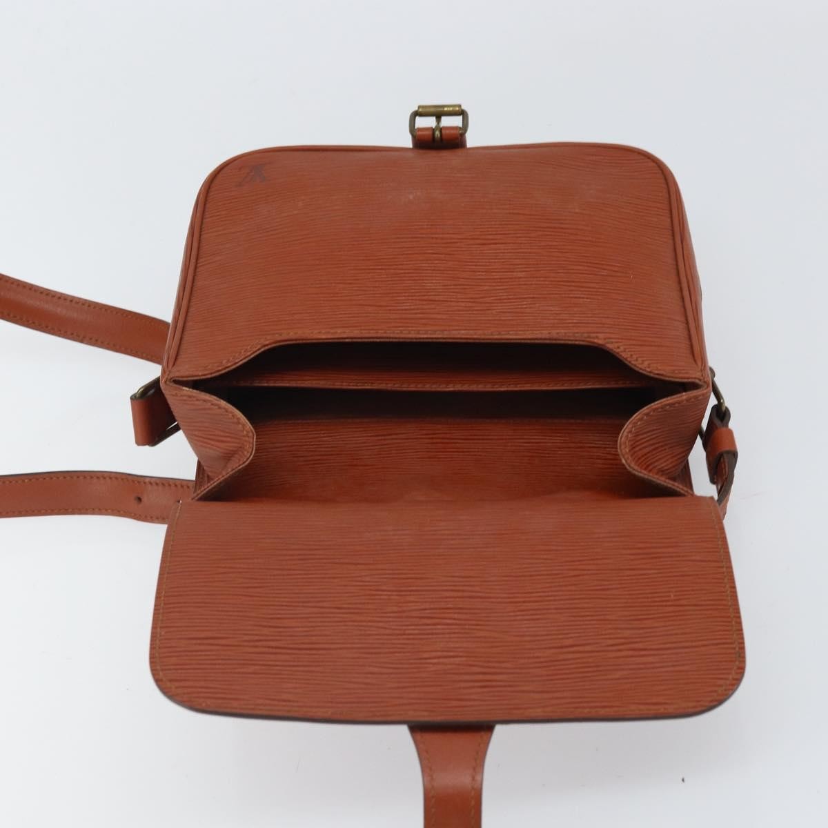 Louis Vuitton Cartouchiere Handbag Epi Leather Brown Leather Shoulder Bag Bag (Pre-Owned)