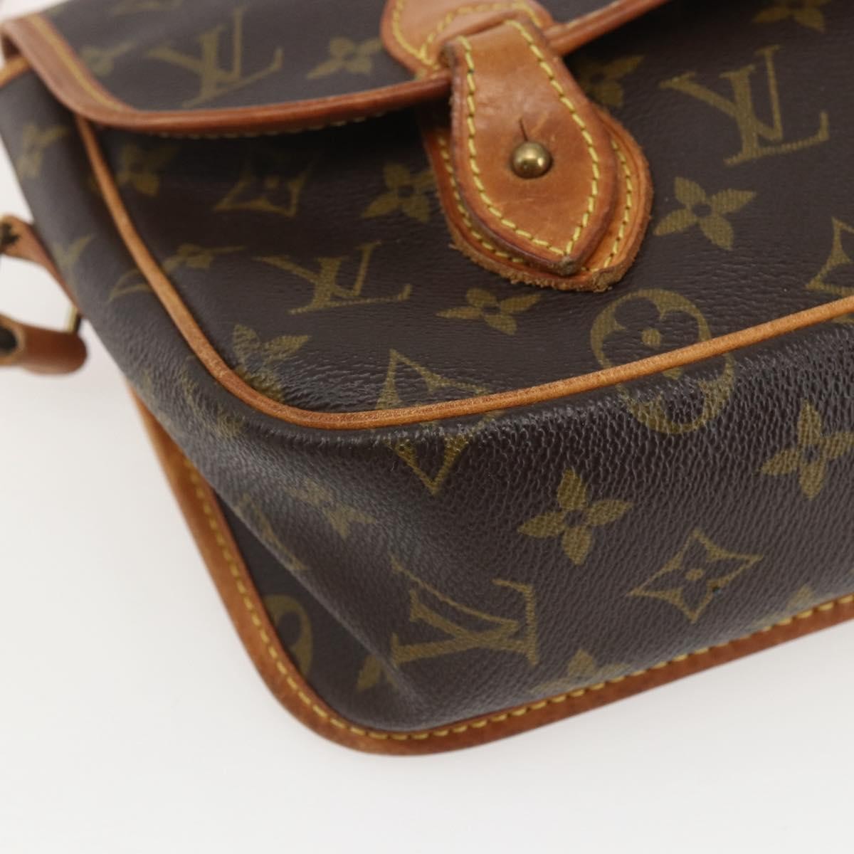 Louis Vuitton Sac Gibeciere Messenger Bag Monogram Canvas Brown Canvas Shoulder Bag Bag (Pre-Owned)